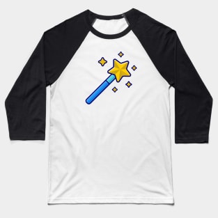 Magic Wand Cartoon Vector Icon Illustration Baseball T-Shirt